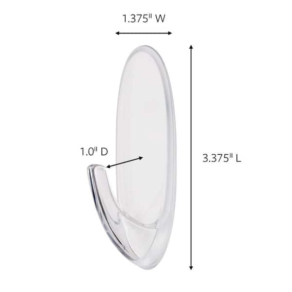 Command 4 lbs. Large Clear Outdoor Window Hook (3 Hooks, 6 Water Resistant  Strips) (3-Pack) 17093CLRAW - The Home Depot