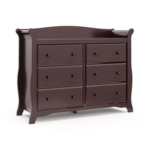 Avalon 6-Drawer Espresso Double Kids Dresser