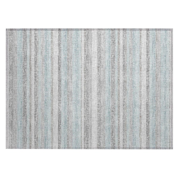Chantille Machine Washable Indoor/Outdoor Abstract ACN2855 Silver 2 ft. x 3 ft. Accent Rug