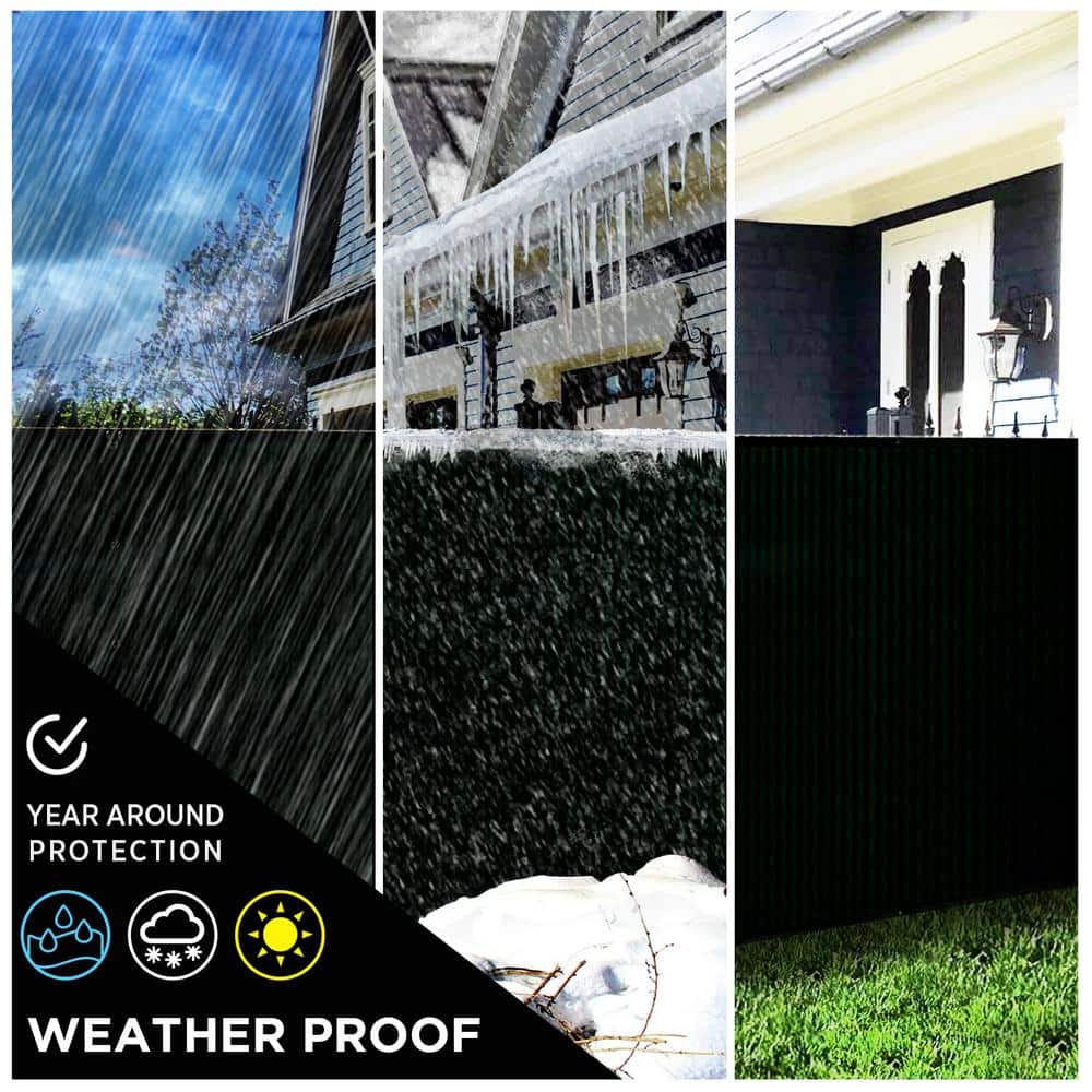 Black Polyethylene Privacy Fence Screen Netting 6' x 15'