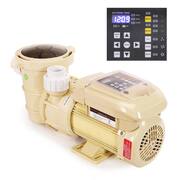 115-Volt 1.5HP Swimming Pool Pump Variable Speed Digital LCD Above Ground Pool W/Fitting