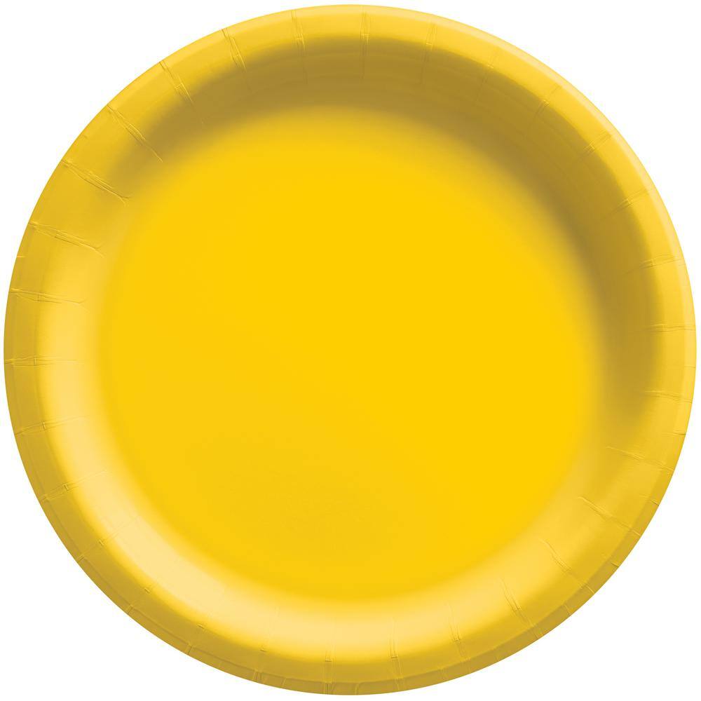 UPC 192937215241 product image for Amscan 6.75 in. x 6.75 in. Yellow Sunshine Round Paper Plates (200-Pieces) | upcitemdb.com