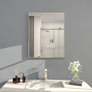 Sight 24 in. W. x 30 in. H Rectangular Framed Wall Bathroom Vanity Mirror in Brushed Nickel