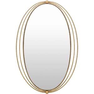 Tara 30 in. x 20 in. Gold Framed Decorative Mirror