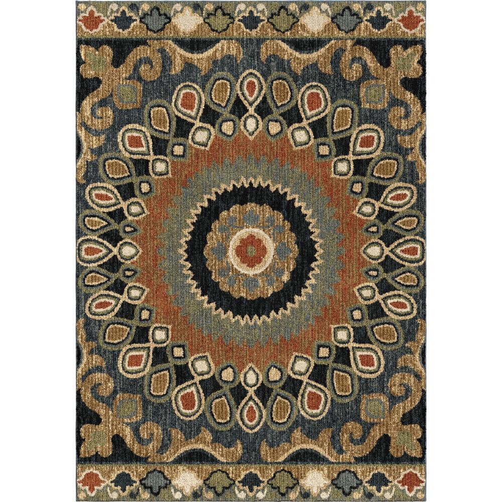 Orian Rugs Global Scope Plush Color Multi 5 ft. x 8 ft. Area Rug 378610