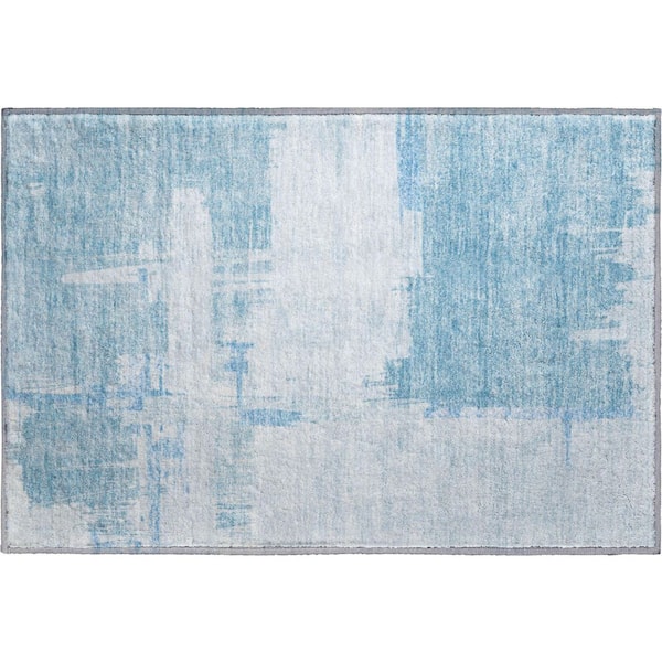 Addison Rugs Mayfield Premium Machine Washable Indoor/Outdoor Geometric AMF624 Sky 1 ft. 8 in. x 2 ft. 6 in. Area Rug
