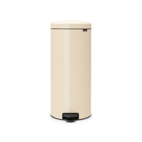 Brabantia NewIcon 8 Gallon (30L) Almond Steel Step On Trash Can 114281