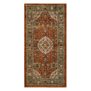 Fitzgerald 2 ft. x 4 ft. Spice Abstract Scatter Area Rug