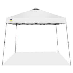 9 ft. x 9 ft. White Top Instant Pop Up Canopy with Carry Bag