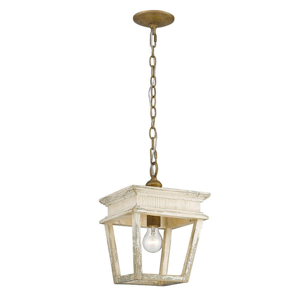 Haiden Distressed Light Grey and Bronze Mini Pendant