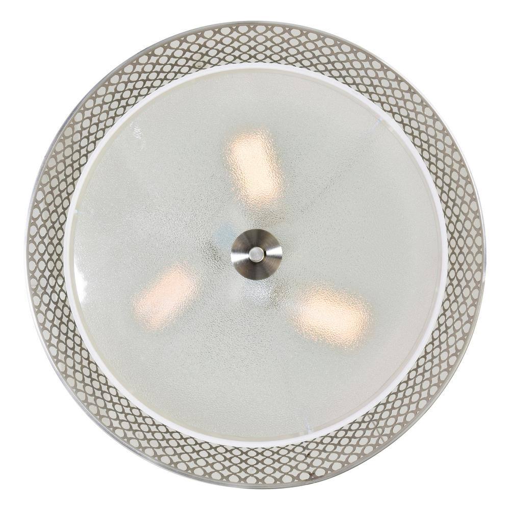 Mikayla 17'' Satin Nickel Drum Flush Mount Light