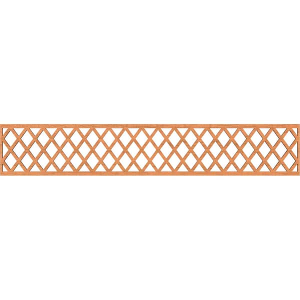 Ekena Millwork Manchester Fretwork 0.25 in. D x 46.625 in. W x 8 in. L Cherry Wood Panel Moulding