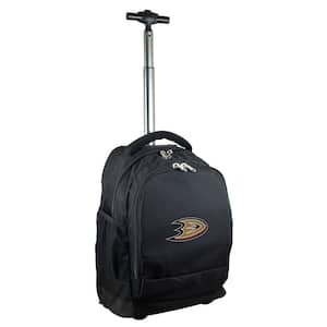 NHL Anaheim Mighty Ducks 19 in. Black Wheeled Premium Backpack