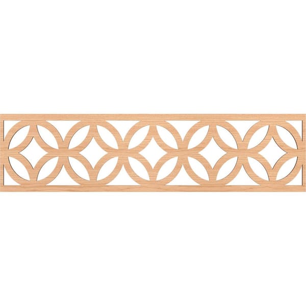 Ekena Millwork Crosby Fretwork 0.25 in. D x 47 in. W x 12 in. L Hickory Wood Panel Moulding