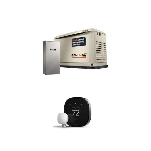 Guardian 18000/17000-Watt Whole House Generator with Wi-Fi, 200-Amp Transfer Switch and Smart Thermostat