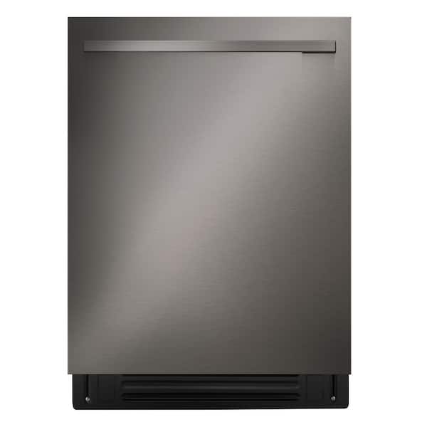 24 in. Black Stainless Steel Smart Top Control Dishwasher with 1-Hour Wash and Dry, QuadWash Pro and TrueSteam