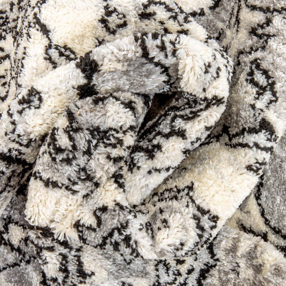 Mystic Arctic Bloom Gray and Ivory Oriental Area Rug