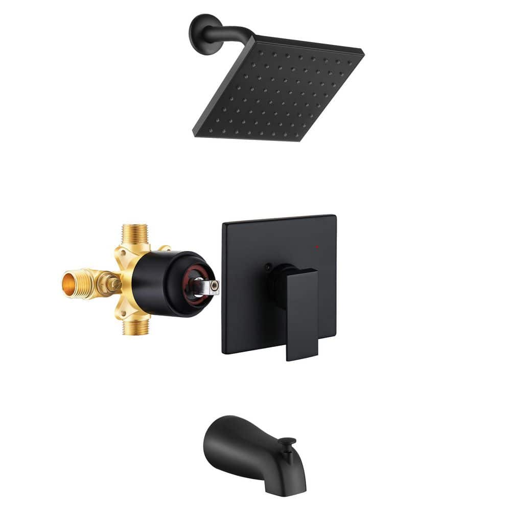 Single-Handle Tub and Shower Faucet Set with Pressure Balance Valve, 6-Inch Rain Shower Head and Tub price history on PriceWatchPro