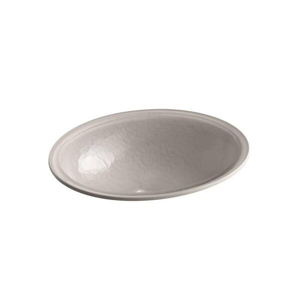 KOHLER Whist 19 in. x 16 in. Undermount Bathroom Sink in Opaque Doe Glass