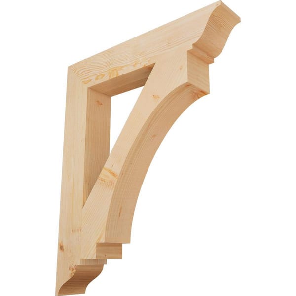 Ekena Millwork 5.5 in. x 42 in. x 34 in. Douglas Fir Imperial Traditional Smooth Bracket