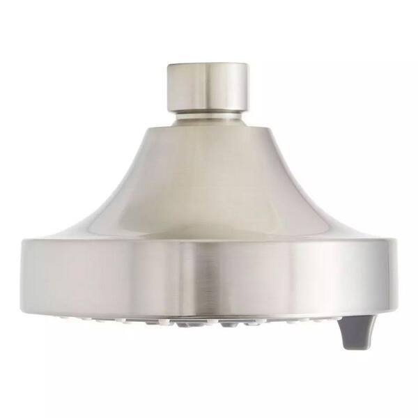 SIGNATURE HARDWARE - 3-Spray Patterns with 1.8 GPM 4.125 in. Wall Mount Full Fixed Shower Head with No Additional Features in Chrome