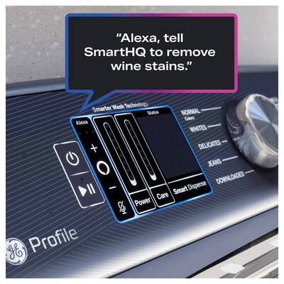 Profile 5.4 cu. ft. High-Efficiency Smart Top Load Washer with Built-in Alexa Voice Assistant in Sapphire Blue