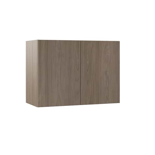 Hampton Bay Designer Series Edgeley Assembled 33x24x15 in. Wall Kitchen Cabinet in Driftwood