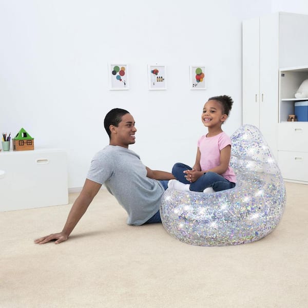 inflatable chair with glitter