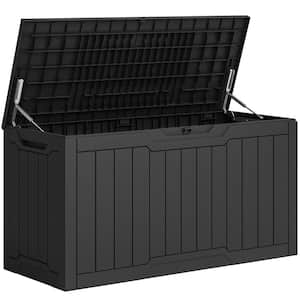 80 Gal. Black Waterproof Resin Outdoor Deck Box