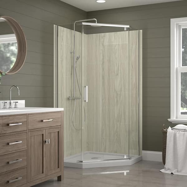 CRAFT + MAIN Cove 38 in. x 38 in. x 78 in. 3 Piece Corner