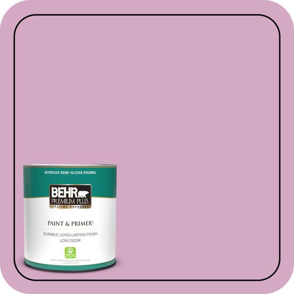 BEHR PREMIUM PLUS 1 qt. #M120-4 Heart to Heart Semi-Gloss Enamel Low Odor Interior Paint & Primer