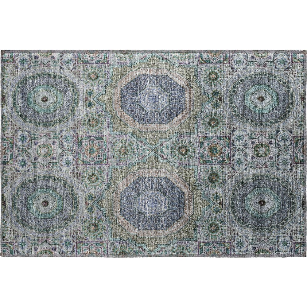 Mayfield Premium Machine Washable Abstract AMF1923 Green 2 ft. x 3 ft. Accent Rug price history on PriceWatchPro