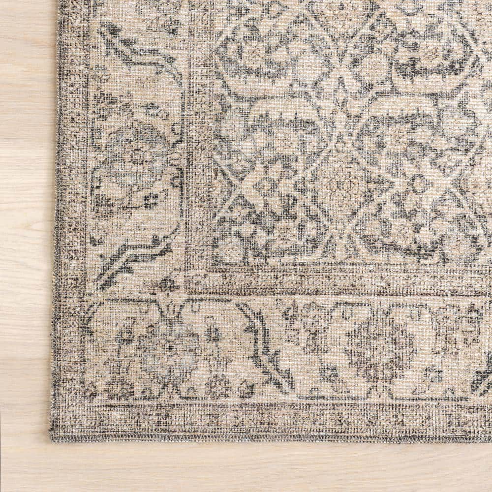 Hillstone 5x8 Red Synthetic Vintage Medallion Area Rug