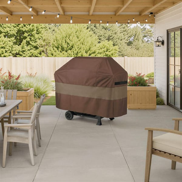 Duck Covers Ultimate 59 in. W x 27 in. D x 42 in. H BBQ Grill Cover in Mocha Cappuccino