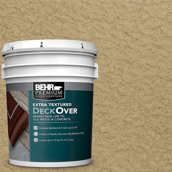 BEHR Premium Extra Textured DeckOver 5 gal. #SC-145 Desert Sand Extra Textured Solid Color Exterior Wood and Concrete Coating