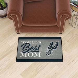 San Antonio Spurs Black World's Best Mom 19 in. x 30 in. Starter Mat Accent Rug