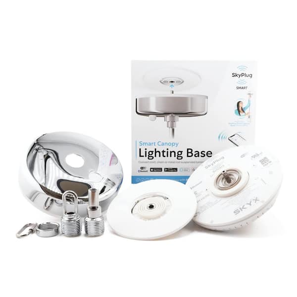 SkyPlug 5 in. Polished Chrome Smart Plug and Play Lighting Base - Carina