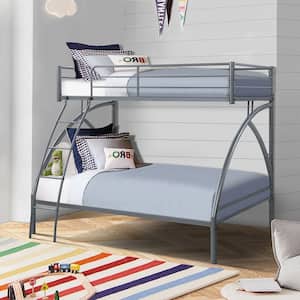 Clementine Gray Finish Twin/Full Metal Bunk Bed