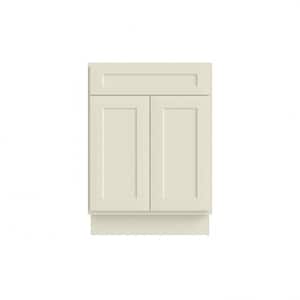 24 in. W x 21 in. D x 34.5 in. H Ready to Assemble Bath Vanity Cabinet without Top in Shaker Antique White