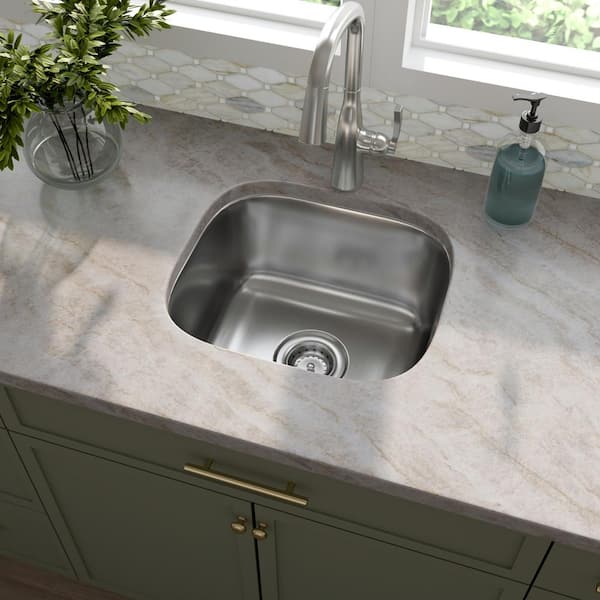 16 in. Undermount Single Bowl 18 Gauge Stainless Steel Kitchen Sink