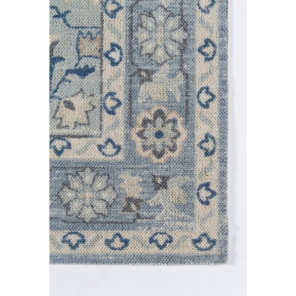 Anatolia Blue 3 ft. x 5 ft. Machine Made Medallion Blended Yarn Rectangle Area Rug