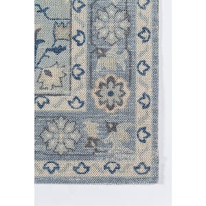 Anatolia Blue 9 ft. x 12 ft. Machine Made Medallion Blended Yarn Rectangle Area Rug