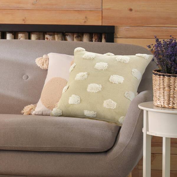 Ochre pom pom discount throw