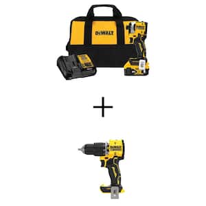 ATOMIC 20V MAX Lithium-Ion Cordless 1/4 in. Brushless Impact Driver Kit and 1/2 in. Hammer Drill with 5Ah Battery