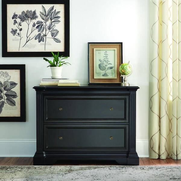 Unbranded Bufford Rubbed Black File Cabinet