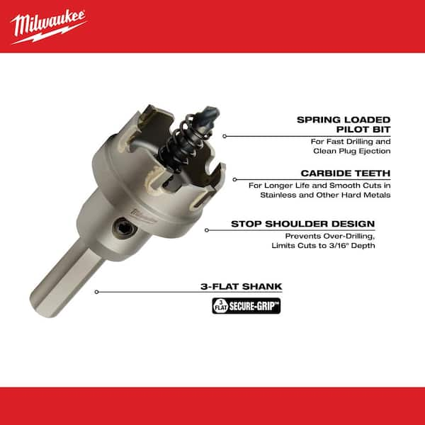 Milwaukee 1-7/32 in. Carbide Hole Cutter (1-Pack) 49-57-8617 - The