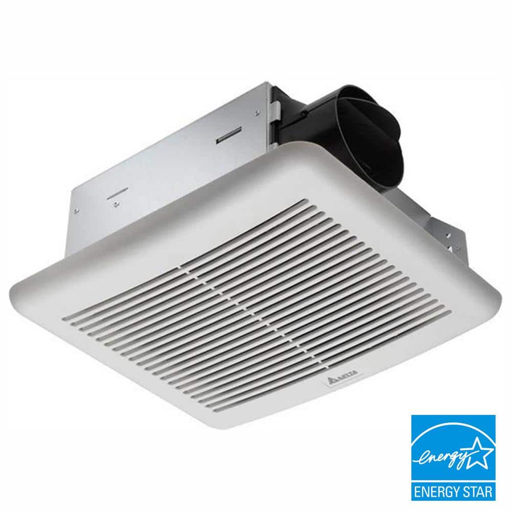 White Galvanized Steel 50 CFM Exhaust Bath Fan
