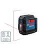 Bosch 50 ft. Dual Power Battery Red Beam Self-Leveling Cross-Line Laser Level GLL50-20