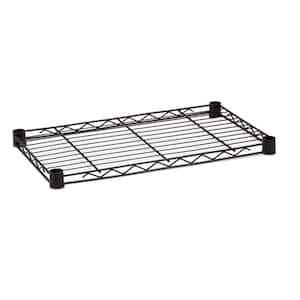 1 in. H x 24 in. W x 14 in. D 250 lb. Capacity Freestanding Steel Shelf in Black