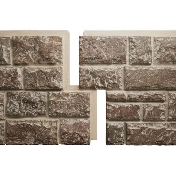 EverStone Regal Faux Stone Panel, 47 3/4"W x 24 3/4"H x 1 3/4"D, Flintstone Color